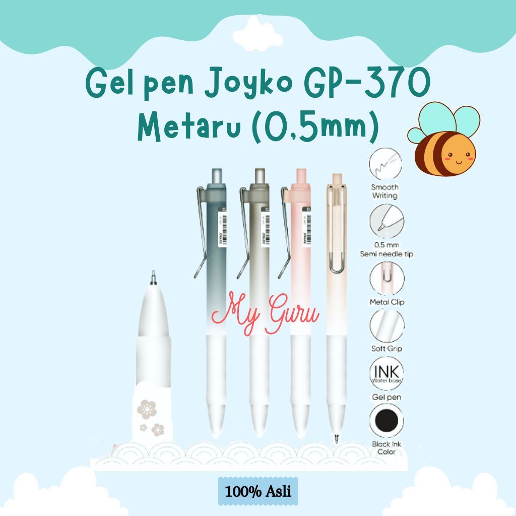 

[4 PCS] GEL PEN / PULPEN / PENA JOYKO GP-370 METARU A 0.5 MM 1 SET 4 PCS