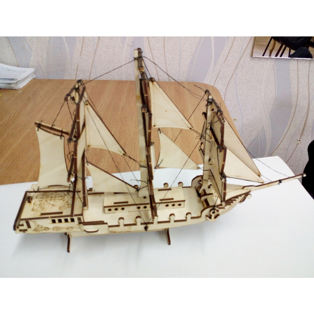 Miniatur Kapal layar kayu / 3D puzzle kayu kapal layar sailing boat