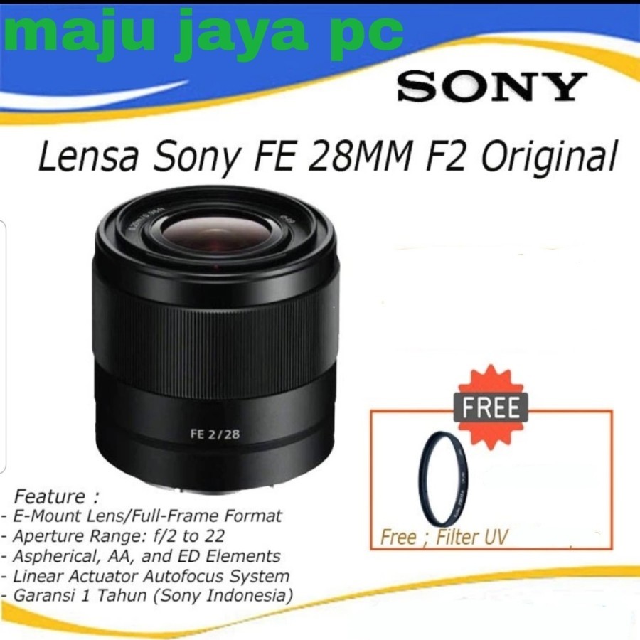 Lensa sony FE 28MM F2 / LENSA KAMERA SONY FE 28MM