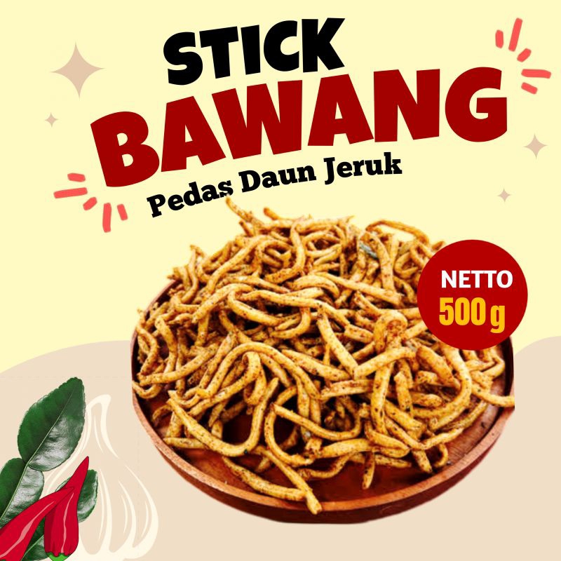 

Stik Bawang Pedas Daun Jeruk 500g Cemilan Gurih & Renyah