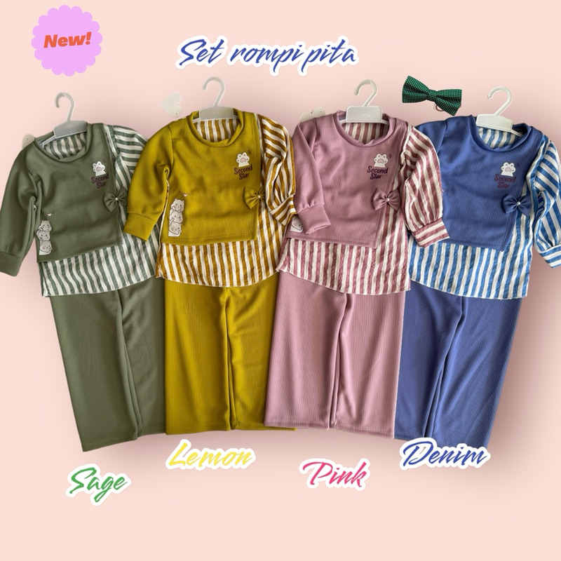 stelan anak perempuan salur uniqlo