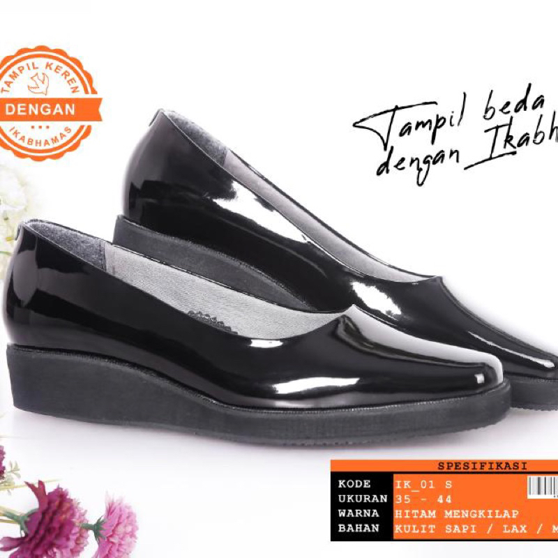 IKABHAMAS 01SSepatu Pantofel Wanita / Sepatu Dinas PDH Kantor / Sepatu Kerja Wanita / Sepatu Formal 