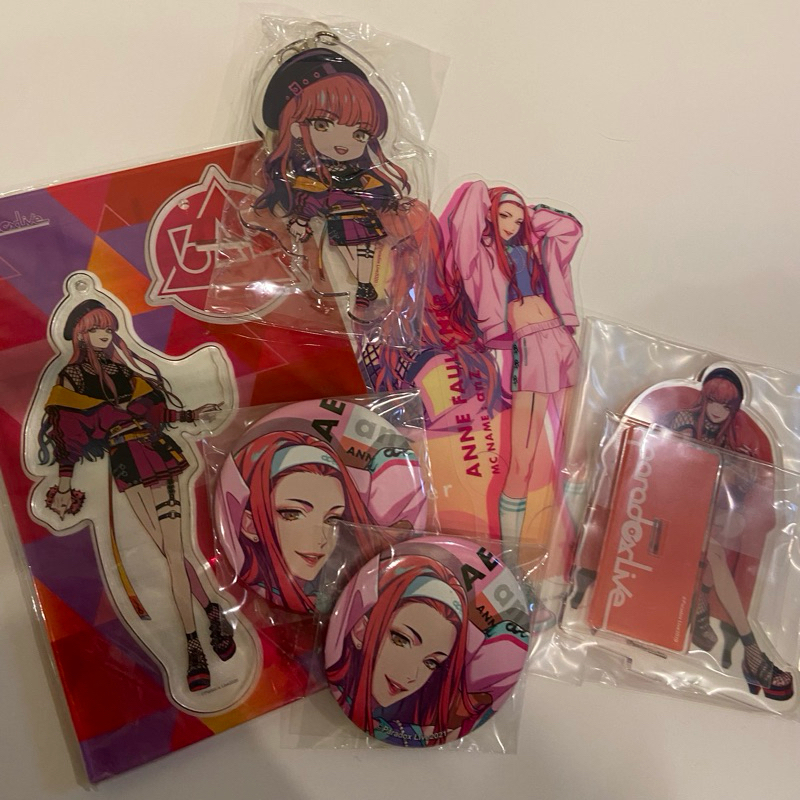 paradox live pararai anz anne official merchandise standee keychain shiori badge