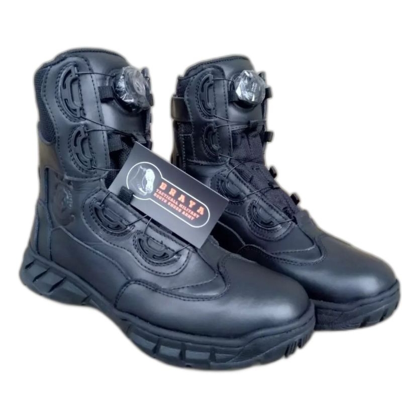 Sepatu Pdl Kejaksaan Tali Putar Pendek Full Kulit Terbaru Hitam