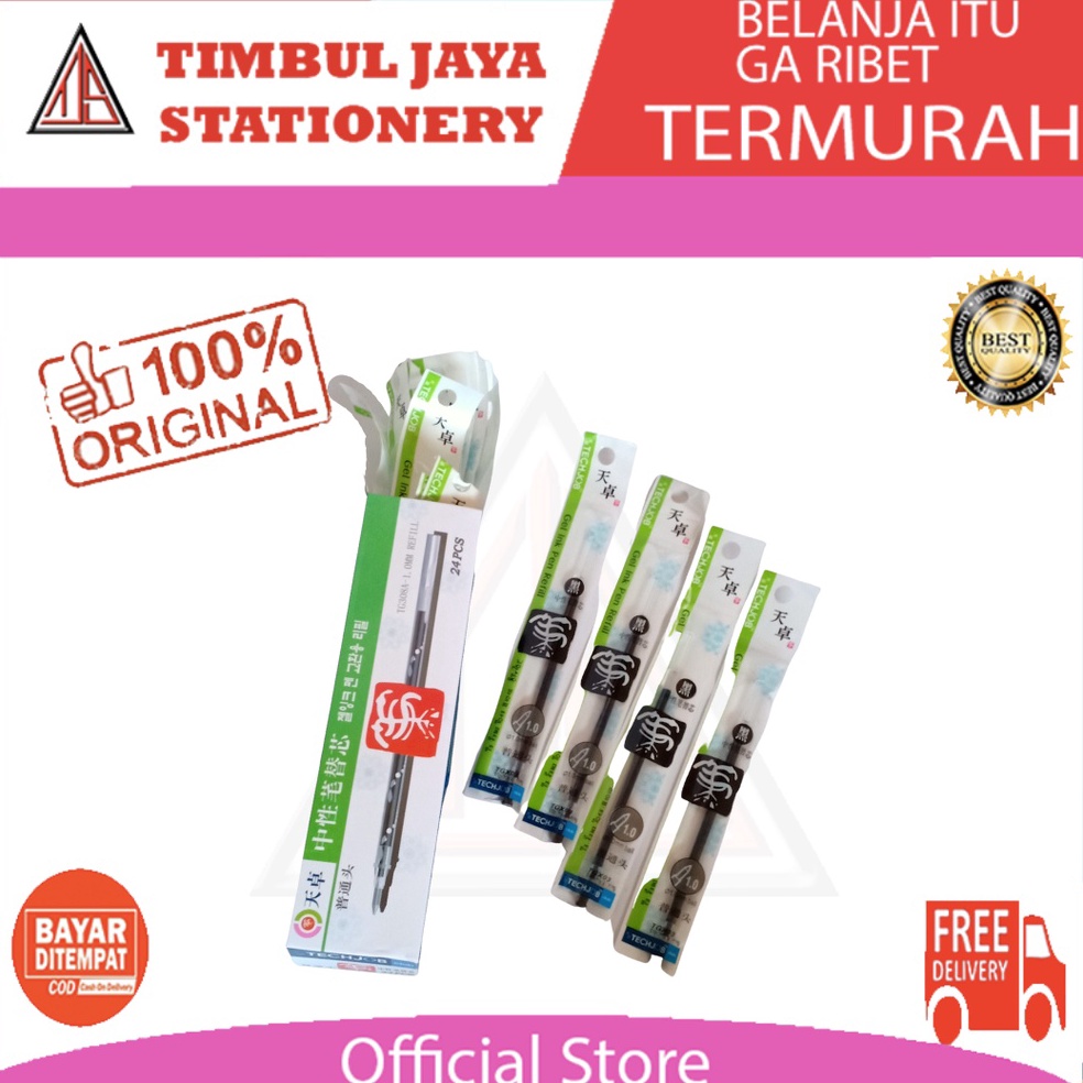 

TJS Tizo Isi 24 pcs Isi pen gel 1 mm TG38A Refill pulpen sign pen isi ulang pena tizo TG34 KODE K9S3