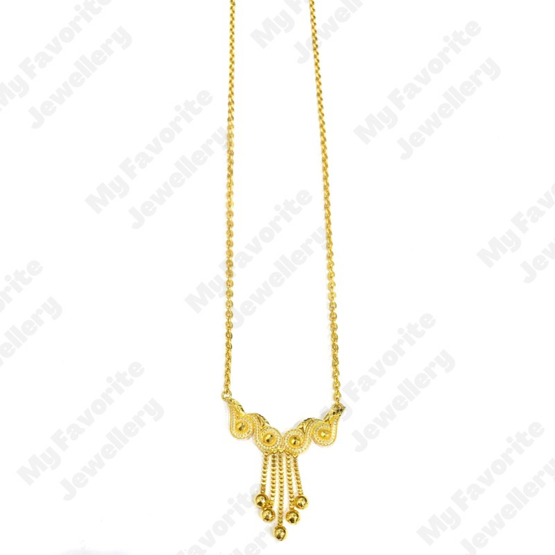 Kalung Kelor Rumbai Merica Emas Asli Kadar 700 16K