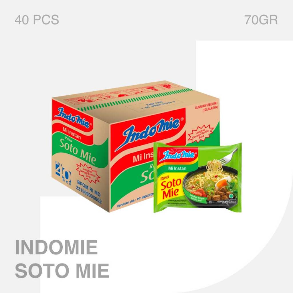 

Indomie Mie Instan Soto Mie 1 Dus