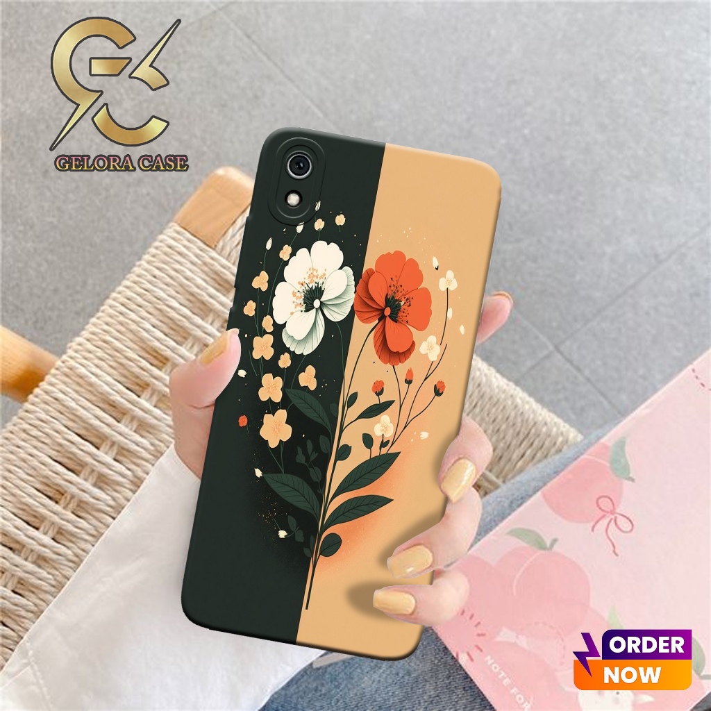 Case Xiaomi Redmi 7A Terbaru - Casing Redmi 7A - Motif case bunga - softcase Redmi 7a Pelindung Hp A