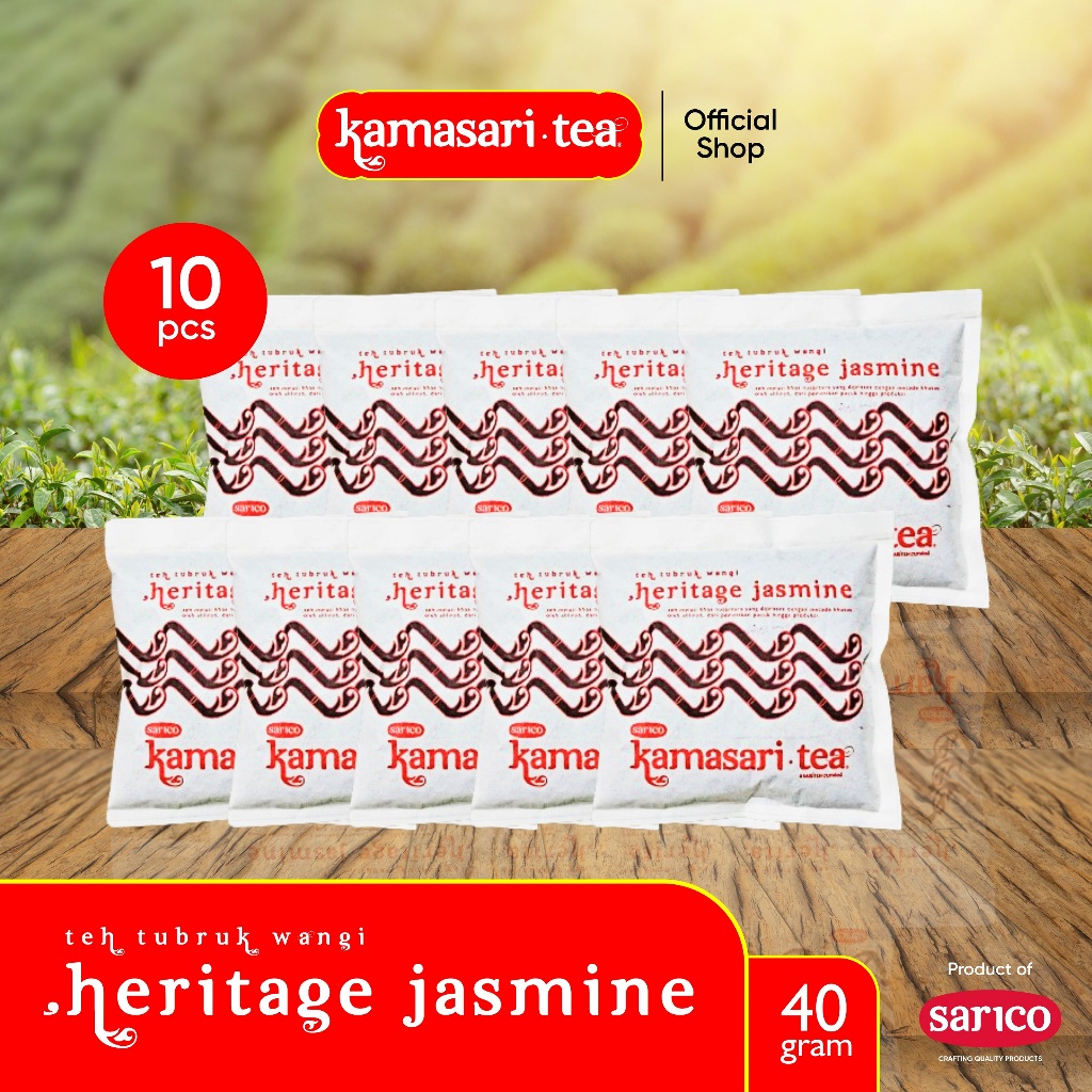 

Kamasari Tea Heritage Jasmine - 40 gram (Isi 10 Pcs) | Teh Tubruk Wangi