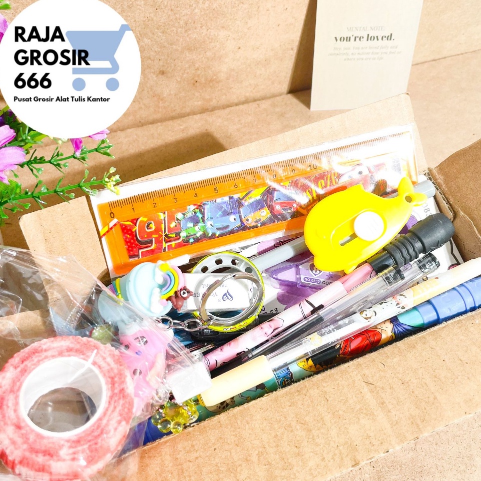 

BOX PAKET ISI ALAT TULIS UKURAN 2X8X8 CM KODE R3R7