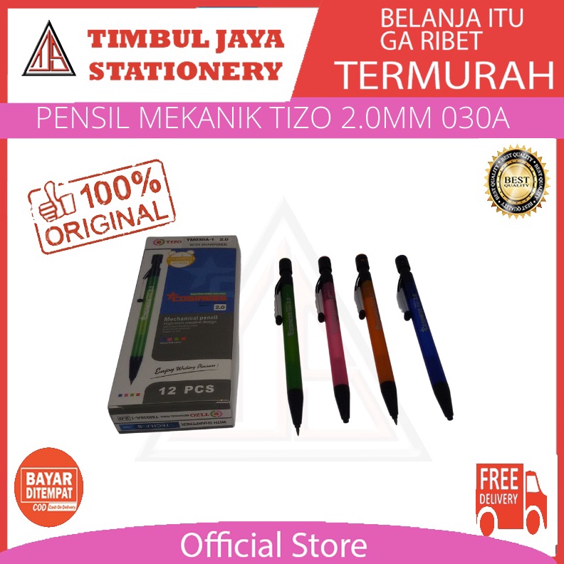 

Pensil mekanik 2 mm isi 12pcs mechanical pencil tizo body color TM3A12 TM293 KODE D5B9