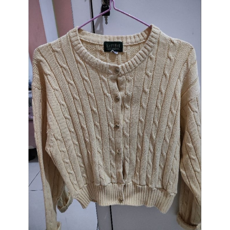 Cardigan kuning pastel preloved