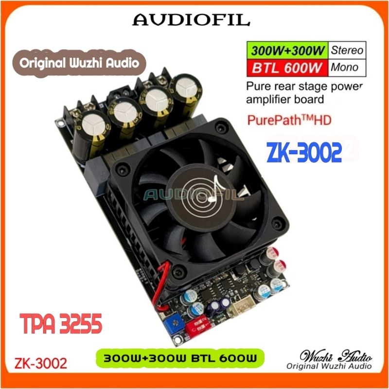 ZK-3002 TPA3255 Amplifier Class D Stereo / BTL bridge Hifi Amplifier Original Wuzhi Audio
