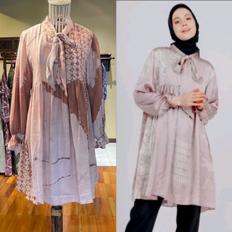 Milea Tunik Tissue by Dian Pelangi LIMITED EDITION Baju Atasan Blus Batik Kerja Kantor Casual Formal