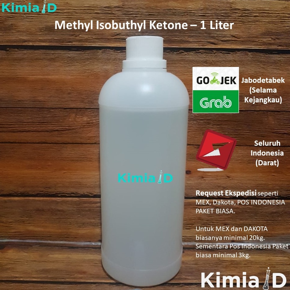 

Methyl Isobuthyl Ketone 1 Liter Thinner Solvent MIBK Cleaning Agent Pembersih Spidol KODE Y8C1