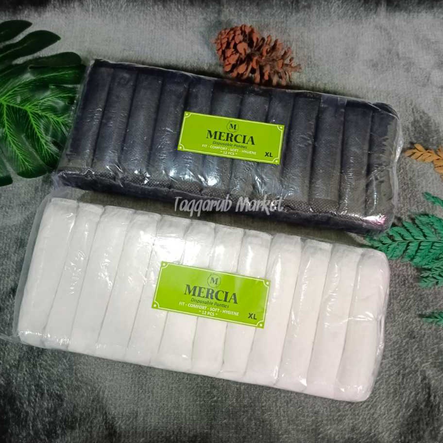 Ekstra 1 LUSIN Celana Dalam Sekali Pakai Hedona Wanita Hedona Pria Hedona Putih Hedona Hitam CD Daru