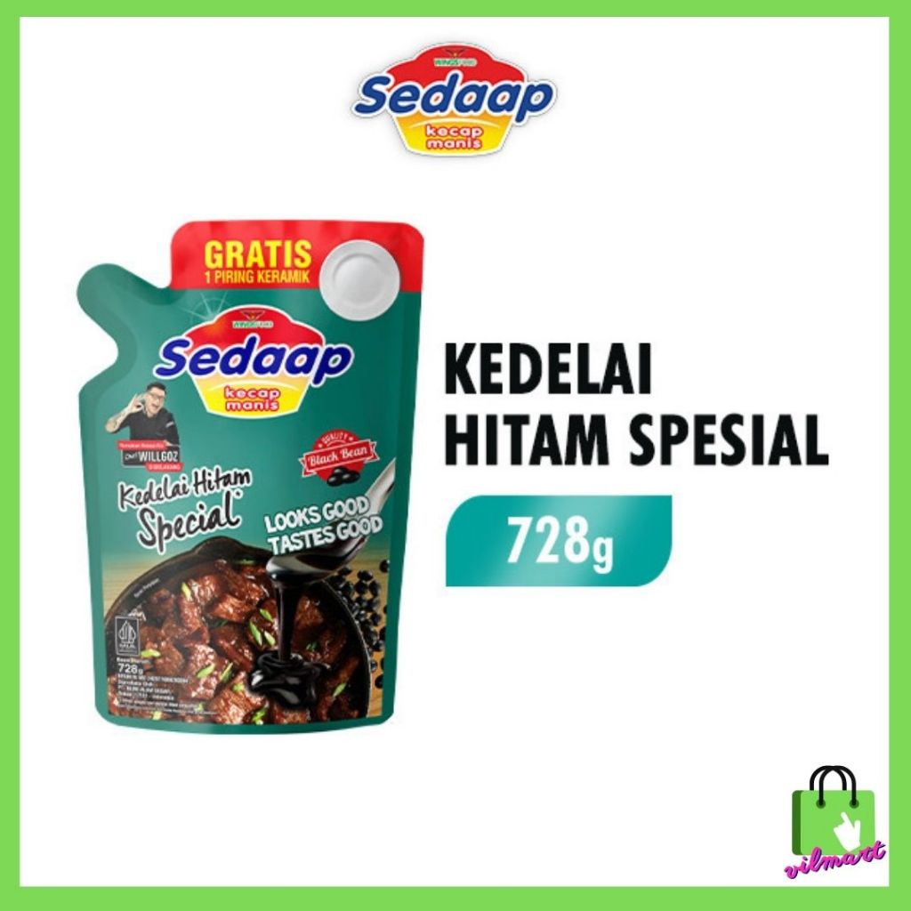 

Kecap Manis Sedaap Kedelai Hitam Special Refill Pouch 728gr