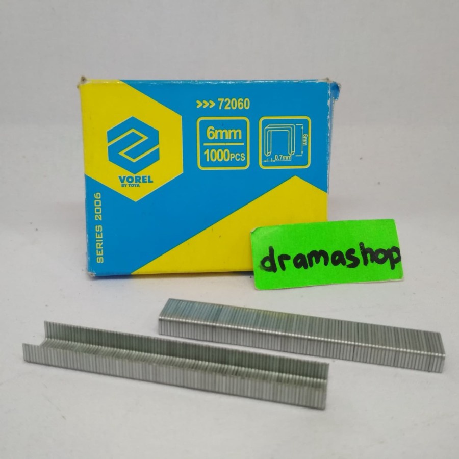 

TERDAHSYAT isi refill staple steples stapless tembak jok 6mm 6 mm VOREL by toya