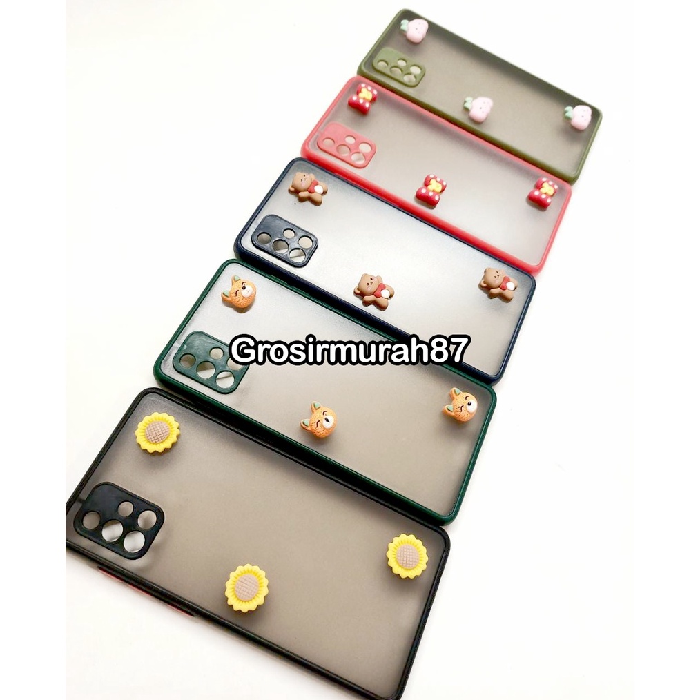 SUPER candy macaron softcase case tebal kondom hp Samsung a71 Pink maroon kuning hitam navy