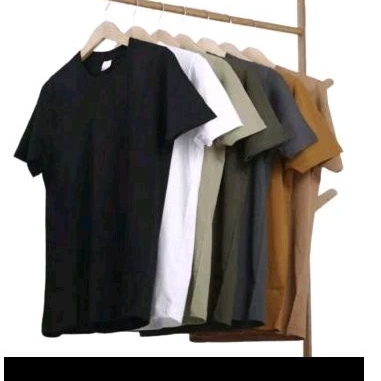 PROMO KAOS POLOS LENGAN PENDEK BAHAN COTTON COMBED 30S T-SHIRT BAJU DISTRO OBLONG O-NECK V-NECK FASH