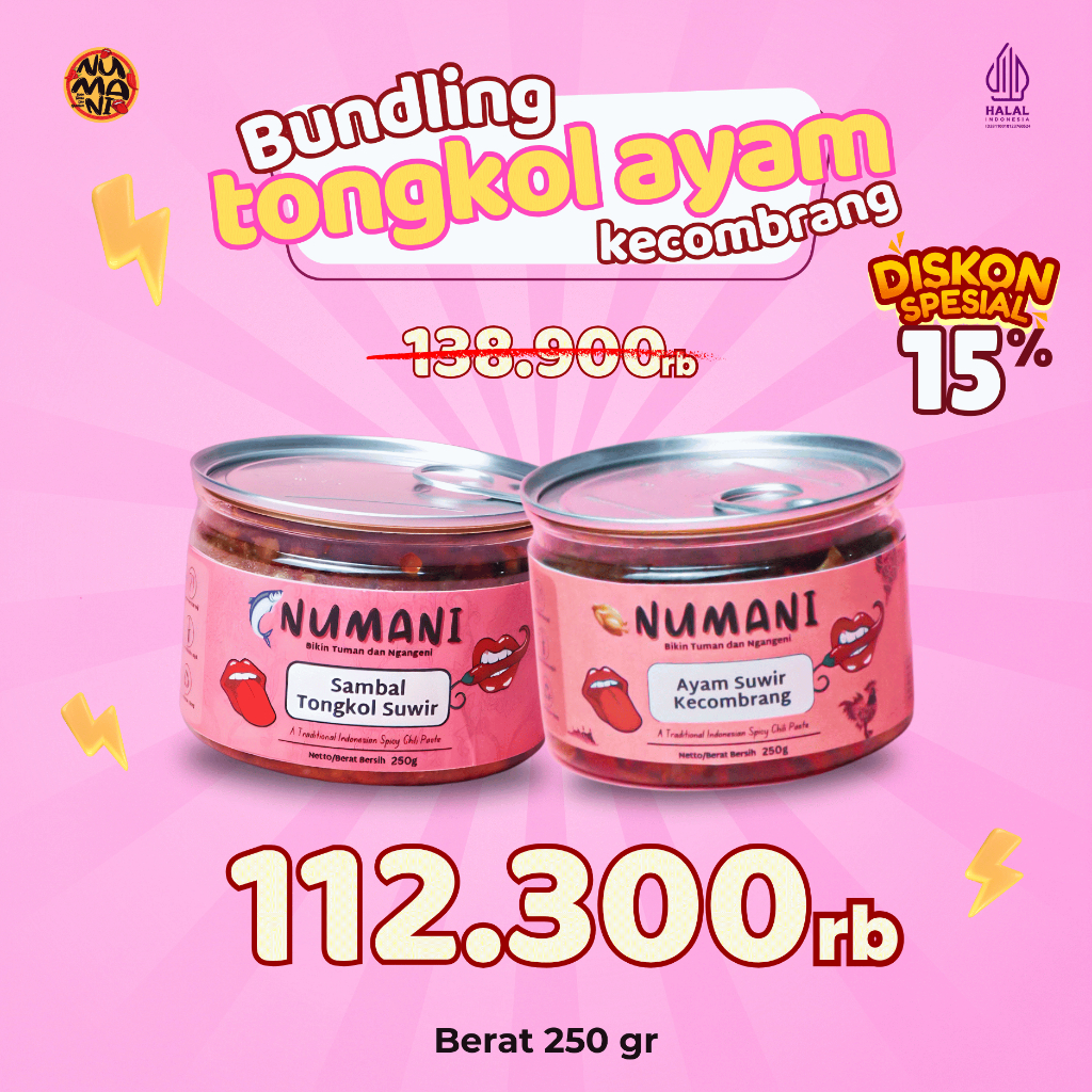 

Paket Combo Hemat Best Seller Sambal Tongkol Suwir & Ayam Kecombrang