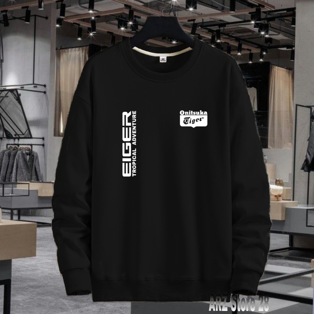 Terlaris Free  Sweater  Text Putih 2093 Onitsuka Kirka  Hoodie  Distro Terbaru Jaket Termurah Pria W