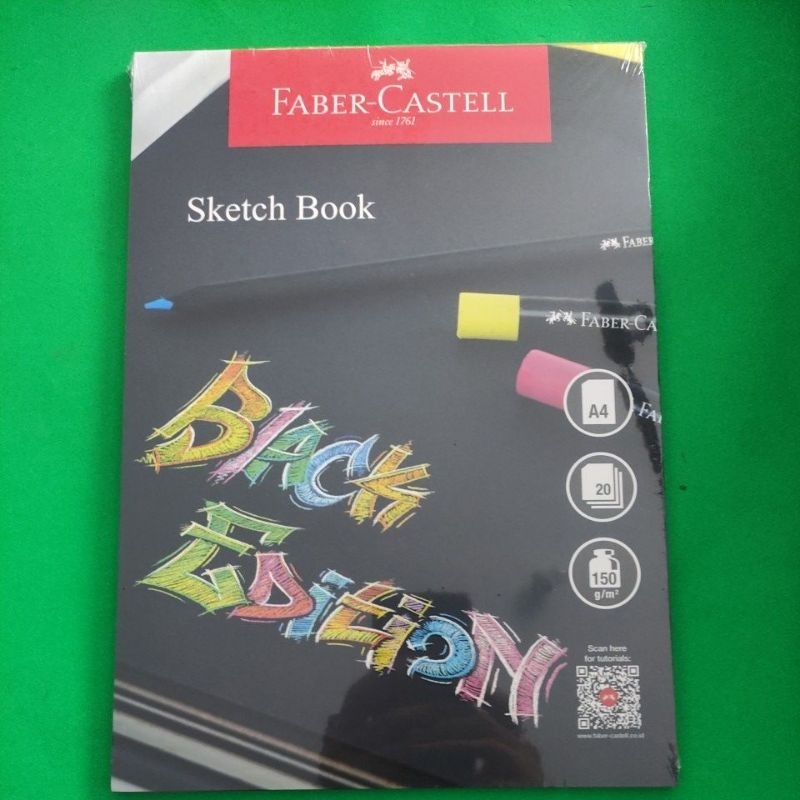 

Sketch Book Faber Castell Black Edition Ukuran A4 isi 20 Lembar