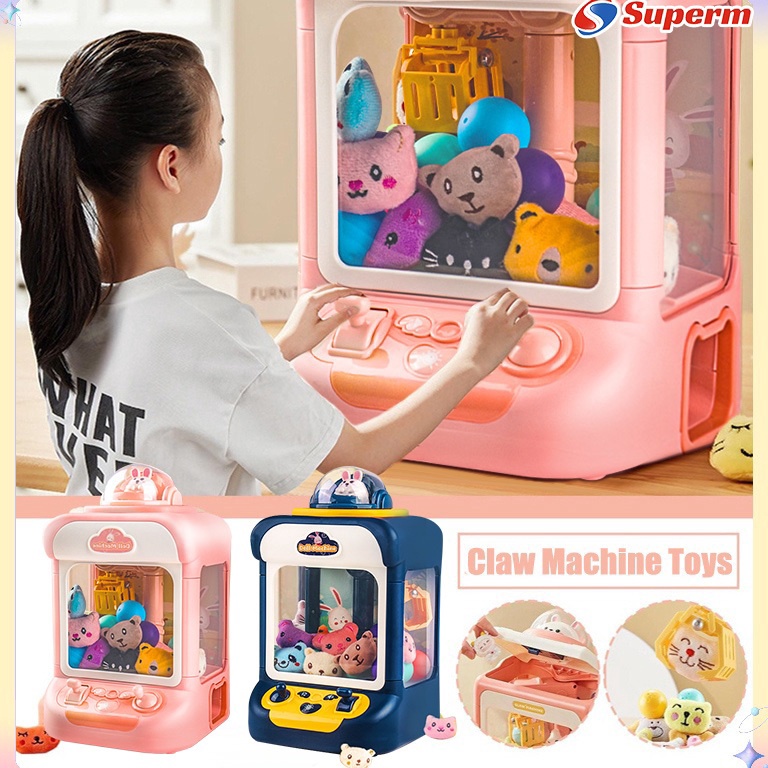 KODE H24W Mesin capit anakCapit boneka mini rumahMesin capit mainan gacha operasi koin