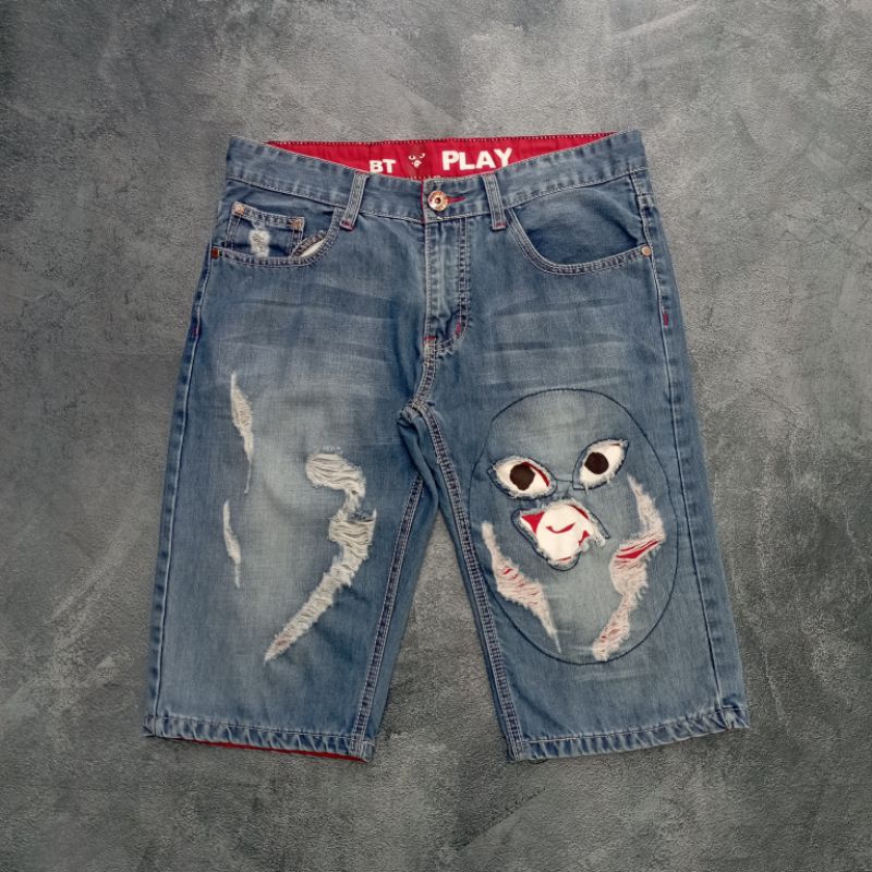 Celana pendek celana jeans denim pria BT PLAY bekas second