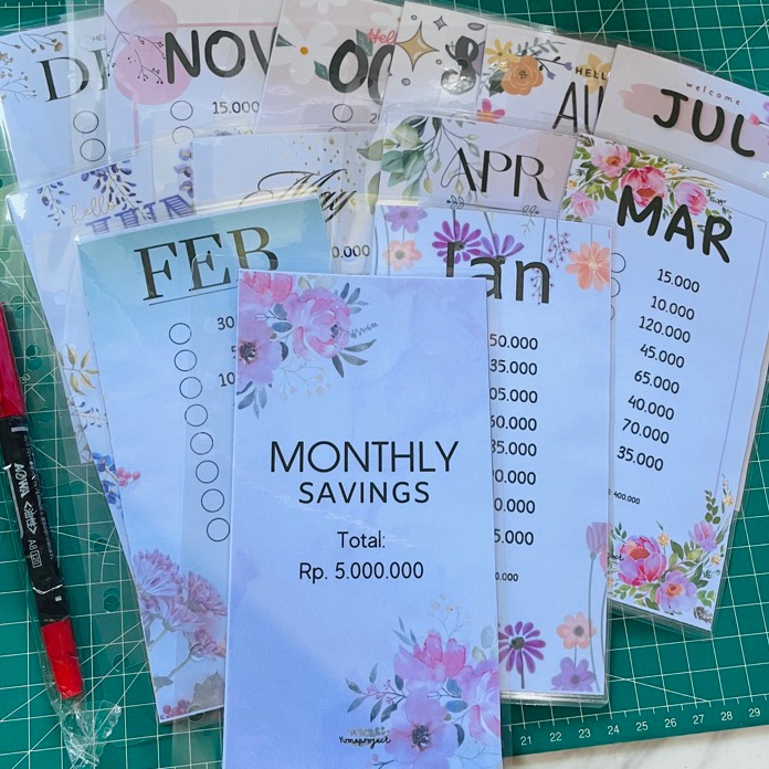 

FG2 monthly saving A6 nabung bulanan bisa di pakai berulang
