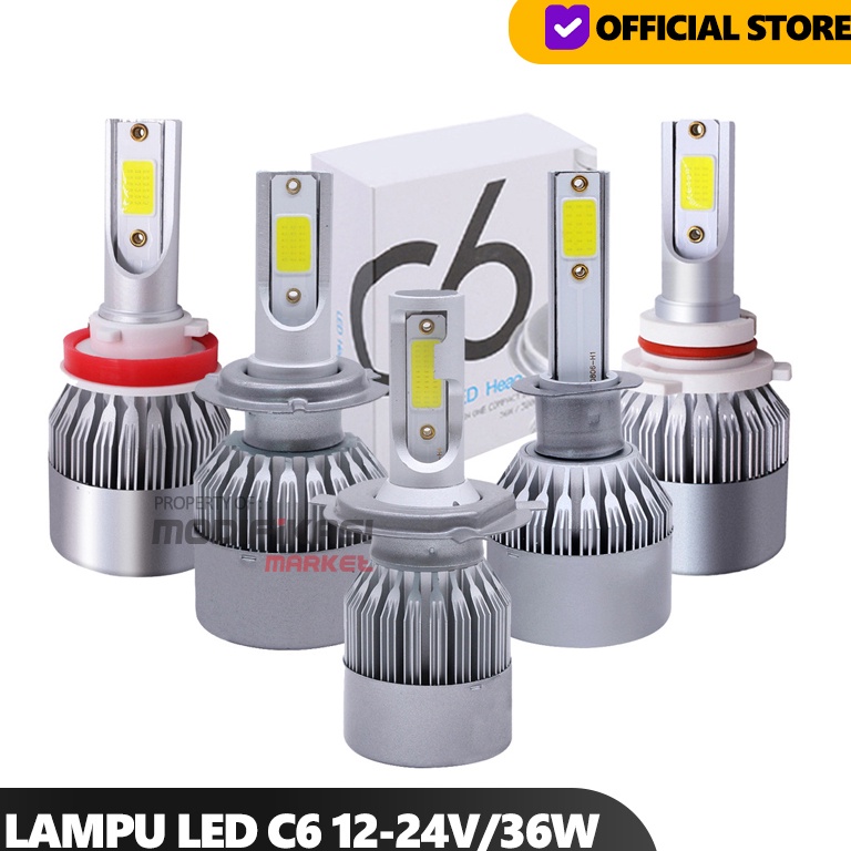LAMPU LED C6 H4  C6 H11  C6 H8  C6 HB4  C6 96  C6 H7  DC 1224 VOLT 6K SUPER BRIGHT 36W SUPER BRIGHT 