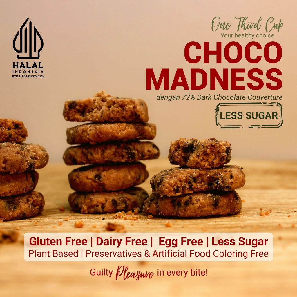 

Butter Cookies - Gluten Free Bebas Susu Bebas Telur Rendah Gula Plant Base - Choco Madness