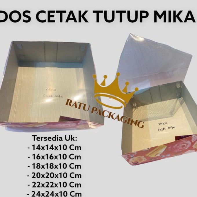 

KP8 1PCS RATU Dos DUPLEX CETAK TUTUP MIKA Tinggi 1CM Box Dus Kardus Hampers