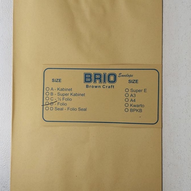 

Termurah AMPLOP COKLAT BESAR UKURAN FOLIO perpak isi 5 psc