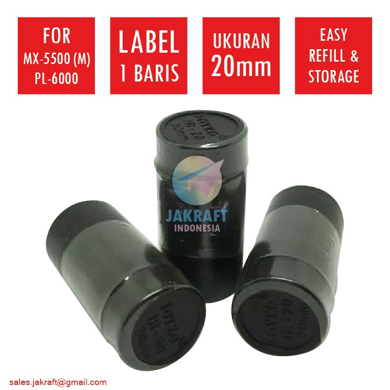 

SENSASIONAL 1 Pcs Tinta Label Harga 1 Baris JOYKO IR2 Refill Labeller MX55M
