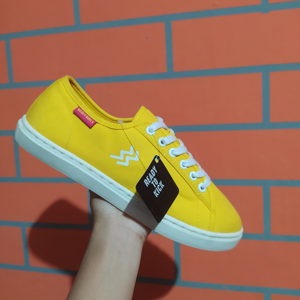Geoff Max Series - Una Yellow White | Sepatu Wanita | Sneakers Wanita