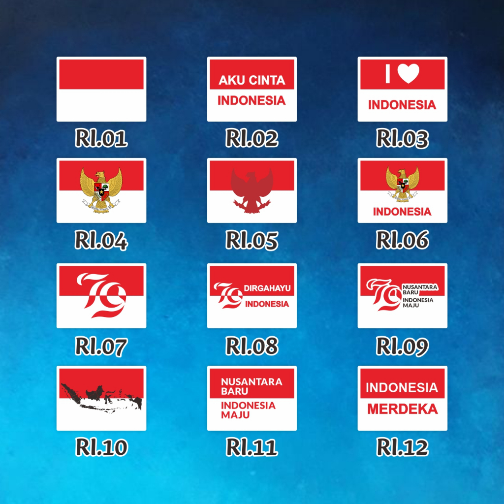 

Stiker PIPI Bendera Merah Putih HUT RI 2024 MURah