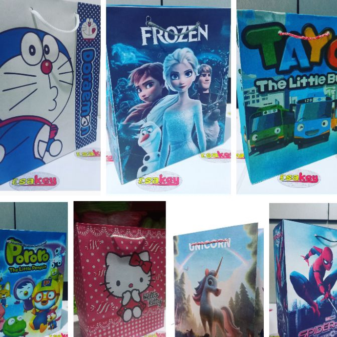 

KF7 Lusinan 12pcs Paperbag Ultah Anak Bisa Pilih Motif