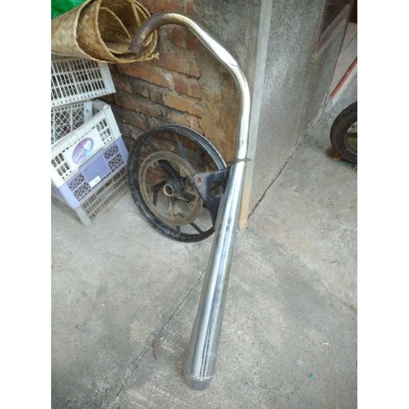 knalpot nalpot mufler honda gl100 gl125 original standar
