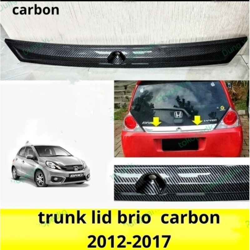 Trunklid Bagasi Belakang Mobil Brio 2012-2017 Carbon