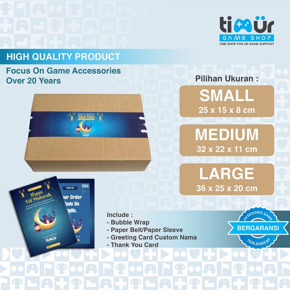 

MEGA Exclusive Box Hampers Lebaran Paper Belt Free Greeting Card