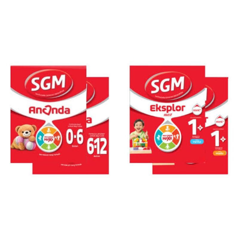 SGM eksplor susu pertumbuhan ananda BBLR complinutri LLM+ eksplor gain optigrow