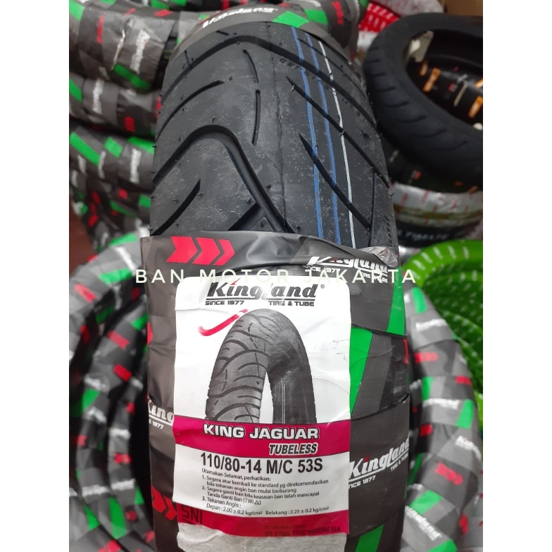 Ban Matic Tubeless 110/80-14 Kingland Jaguar Ban Luar Motor Matic Ring 14