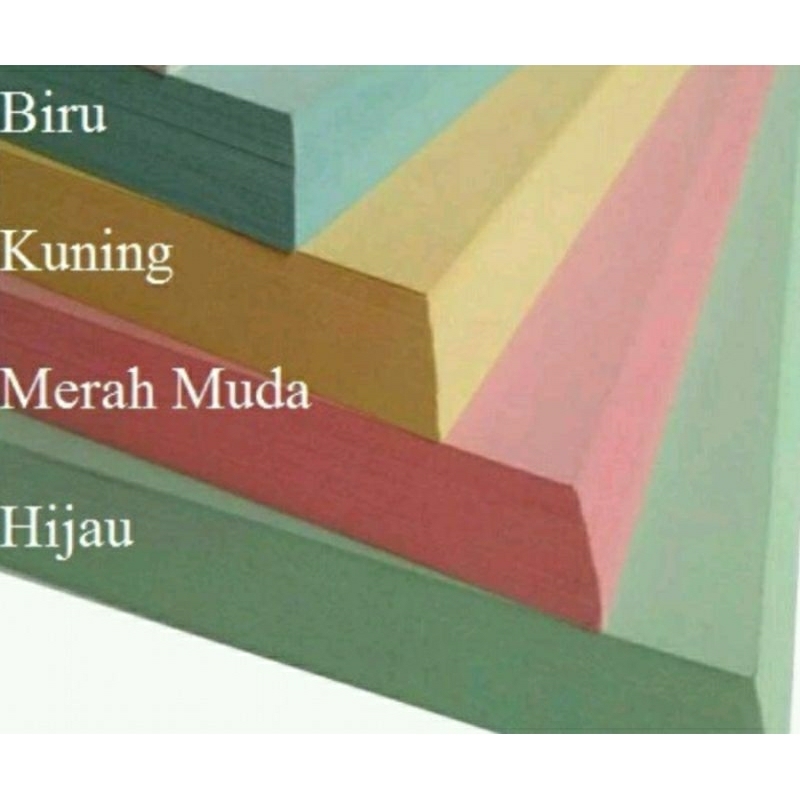 

HVS Warna A4 isi 50 Lembar / Kertas Print Fotocopy Warna muda 70 GSM