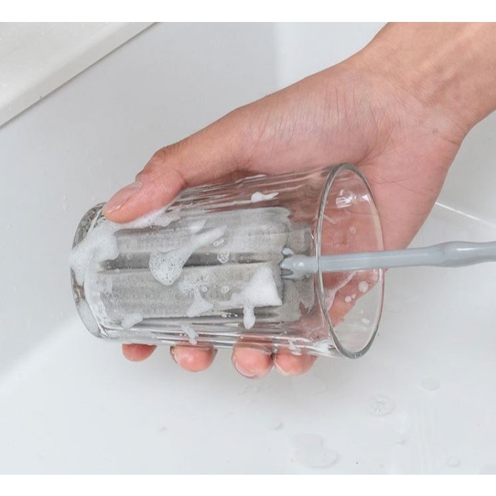 Sikat Botol Busa Sponge Botol Bayi Kopi Panjang Serbaguna Premium