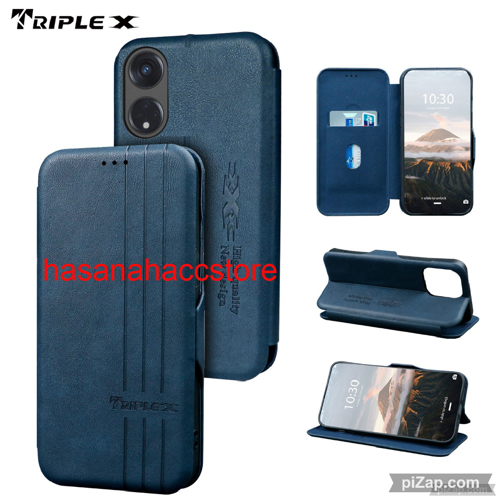 CASE UNTUK HP OPPO RENO 8T 5G CASE FLIP KULIT DOMPET MOTIF LEATHER WALLETE