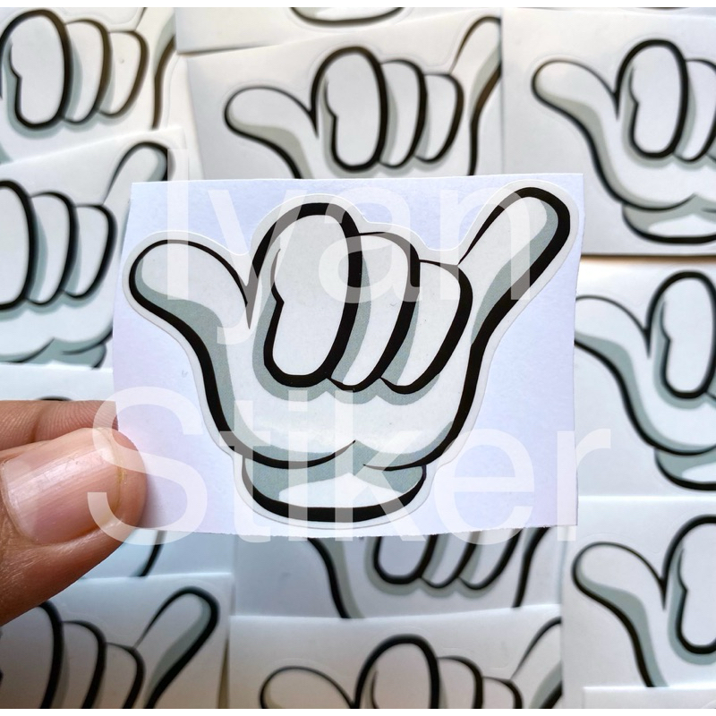 Stiker Tangan Metal Stiker Sintak Cutting