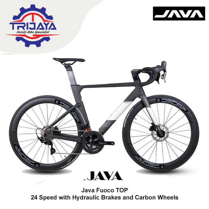 Java Fuoco TOP Aerodynamic Road Bike 2024 R7120 24 Speed with Hydraulic Brakes and Carbon Wheels