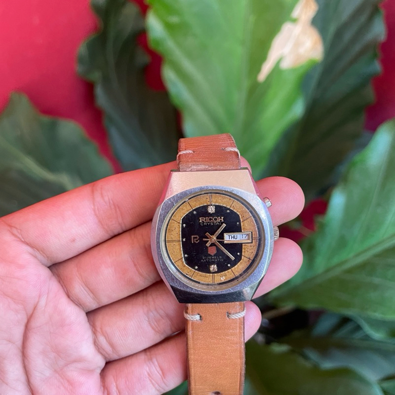 jam tangan vintage ricoh crystal