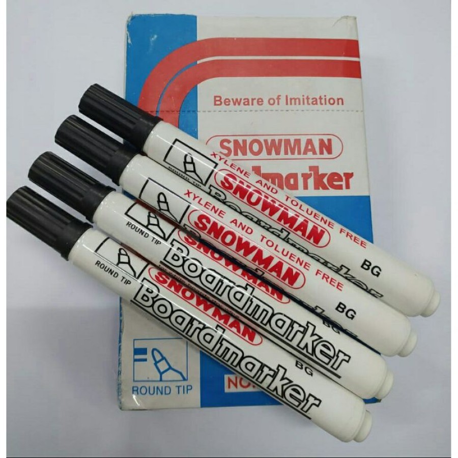 

[LS2]SPIDOL PAPAN TULIS SNOWMAN BOARDMAKER DAN PERMANEN WARNA HITAM / SPIDOL WHITEBOARD SNOWMAN